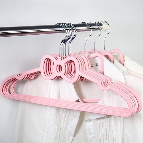 Velvet Hangers 20 Pack, 16" Non Slip Adult Hangers, 360 Degree Swivel-Hook, Ultra Slim Clothes Felt Hanger Space Saving, Durable & Cute for Coats, Jacket, Shirts, Dress (Plastics, Bow)