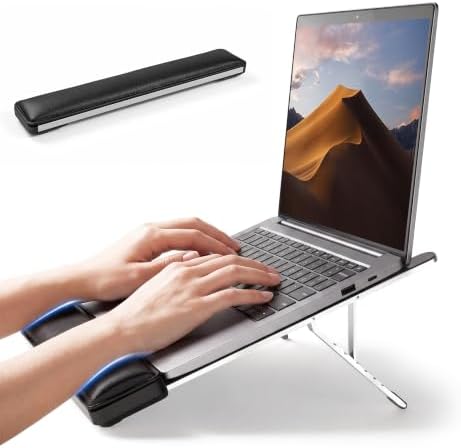 Laptop Stand for Desk, Adjustable Laptop Riser with Wrist Rest
