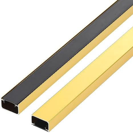Aluminium Alloy U Shape Edge Trim Strip Decoration Profiles with Base, Metal Cable Raceway Cord Cover Channel, Ceramic T