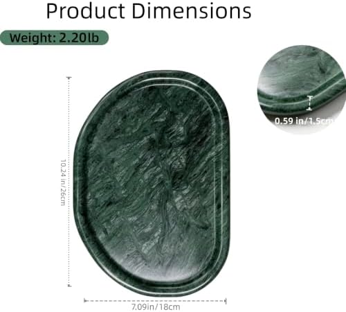 Natural Marble Jewelry Tray, Marble Ring Dish for Bathroom
