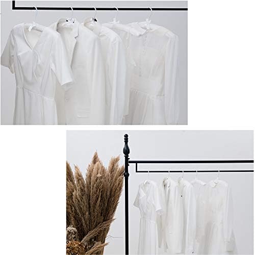 Satin Padded Clothes Hangers 5 Pack, White, No Shoulder Bump