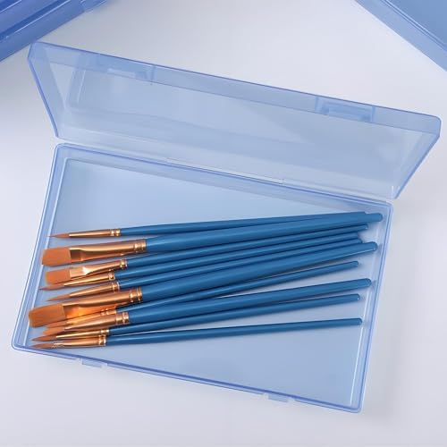 LJY 6 Blue Rectangular Plastic Boxes, 7.1 x 4.3 x 1.2 in for Repair Parts