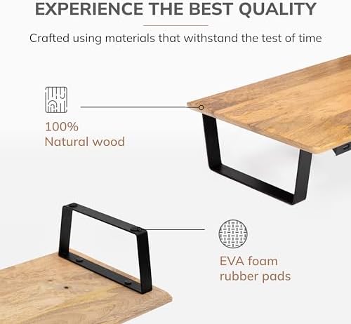 Anji Mountain Monitor Stand for Desk - Desktop Organizer & Laptop Riser, Ergonomic Monitor Riser, Space-Saving, Durable,