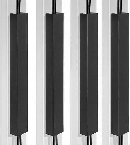Blulu 4 Pack Steel Magnetic 14 Inch Cable Management Channel for Under Desk Leg Vertical Wire Hider Cover Cable Desk Org