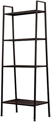 Widen 4-Tier Bookshelf, Free Standing Bookcase Storage Rack Shelves Plant Flower Stand with Wood Look for Living Room, B