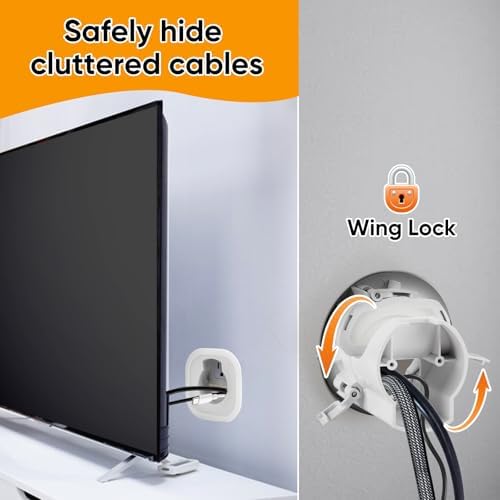 in Wall Cable Management Kit, Holds 2-6 Cables by Cable Thickness