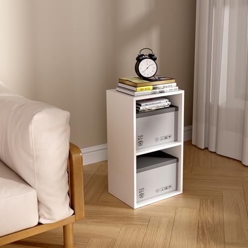 Wooden 2 Cube Storage Organizer, 2 Tier Storage Cubes Storage Display Cubby, Versatile Cubes Shelf and Cubby Organizer f