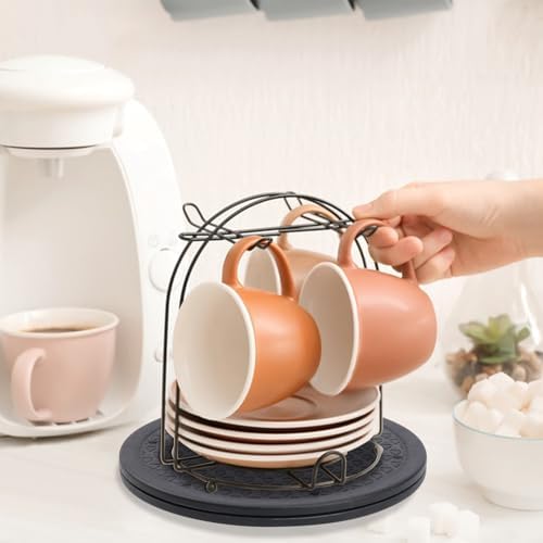 8 Pack 10 Inch Lazy Susan Turntable, Heavy Duty Lazy Susan Turntable Organizer, Premium 10 Inch Rotating Swivel Stand fo