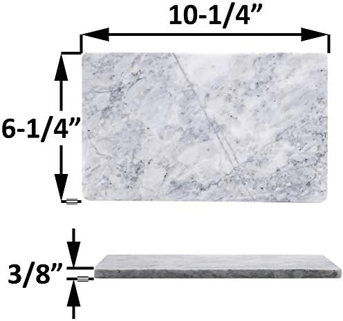 Rectangular Marble Vanity Tray for Counter, Bathroom, Dresser, Nightstand or Desk, 10-1/4" x 6-1/4"