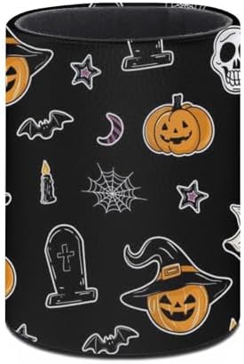 Halloween Spider Web Ghost Pen Holder Pencil Cup for Desk Organizer
