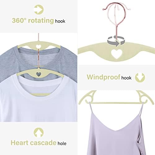 Velvet Hangers Felt Clothes Hangers 50 Pack Ivory