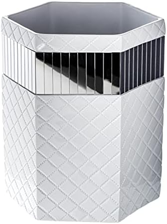 Creative Scents Quilted Mirror 6 Piece Bathroom Accessories Set