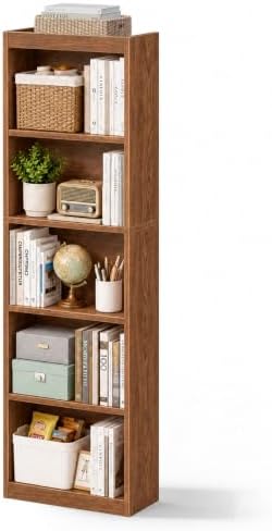5 Tier Bookshelf,Open Storage Book Shelf,68 Inch Bookcase
