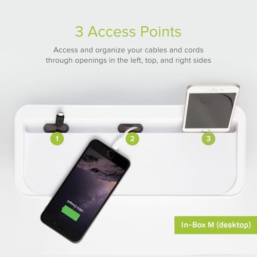 in-Box Cable Box Set with Extra Large Surge Protector Concealer Cable Management for Under Desk and Mobile Charging Stat