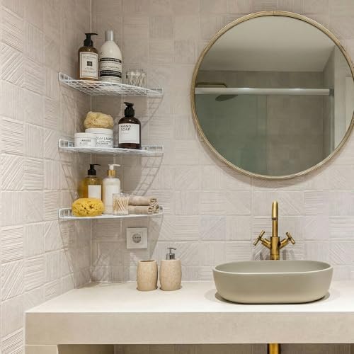 4 Pcs Corner Shelf Organizer, Wall Mount Hanging Corner Shelves