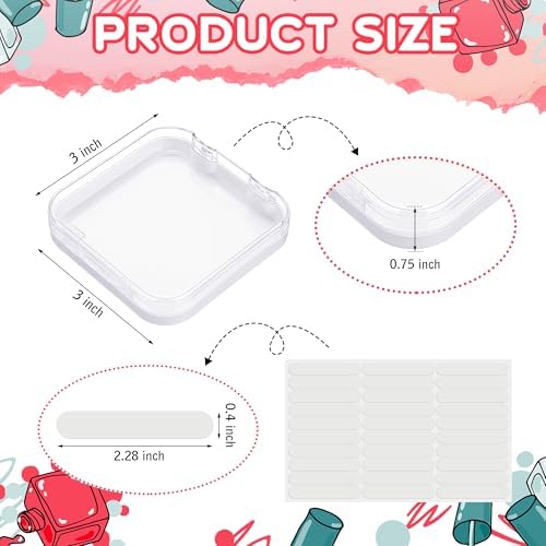 AceOrbit 48 Pcs Press on Nail Box Packaging, White Acrylic Case