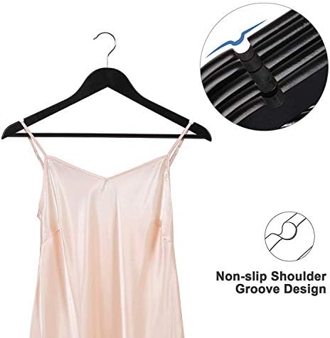 Lotus Wooden Hangers, Solid Wood Shirt Hangers,Dress Coat Jacket Clothes Hangers,with Extra Smooth Finish, 360 Degree Sw