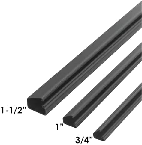 Electriduct 3/4" Locking Channel Raceway Cord Concealer and Wire Hider Cable Manager - 46 Inch - Black - 3 Pack