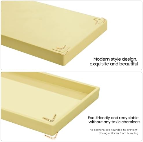 Vanity and Bathroom Tray, 11.8" ABS Countertop Organizer,Waterproof Vanity Tray for Toilet Tank,Perfume,Soap,Keys,Bathro