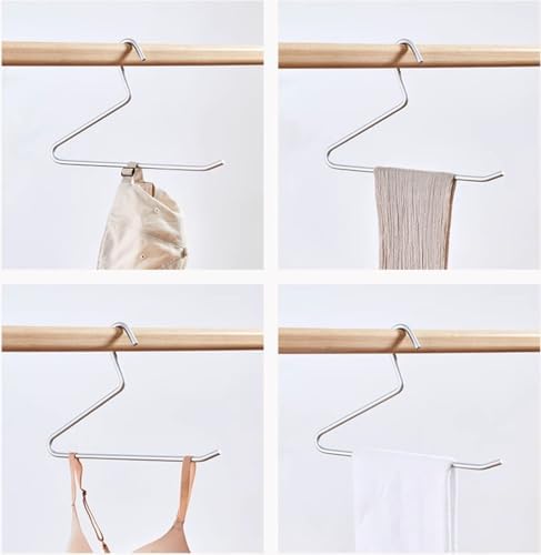 Premium Matte Silvery Aluminum Pants Hanger 10 Pack, 13.7” Extra Smooth & Durable Metal Shirt Dress Hanger,Aluminum Alloy Hanger,Clothing Support,Clothing Hang