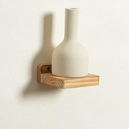 Freezing point Small Floating Shelf for Wall Set of 4 Natural Wood 4Inch Mini Wall Shelves Decor Plant Display Collectib