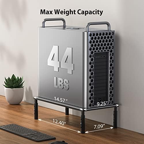 LORYERGO Monitor Stand, Monitor Riser 3 Height Adjustable, Laptop Stand Desk With Metal Vented Platform, Computer Stand 