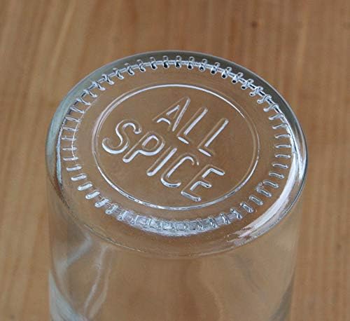 AllSpice 3” Glass Spice Jars 3 fluid ounces- 6 Pack