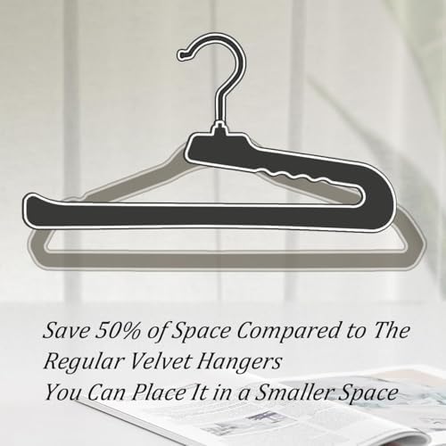 Velvet Pant Hangers Open End,32 Pack Non Slip White Felt Trouser Hangers