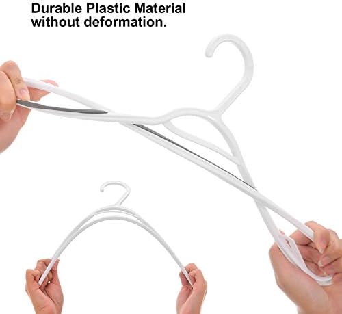 Plastic Clothes Hangers 30 Pack, Non Slip Coat Hanger Grey