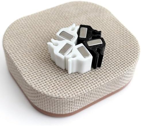 Magnetic Cord Holder, 5 Cable Clips, Desk & Nightstand Organizer