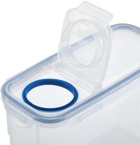 LocknLock Easy Essentials Pantry Food Storage Container Set/Food Storage Bin Set, Rectangular, BPA-free/Dishwasher Safe, 4 Piece - Clear
