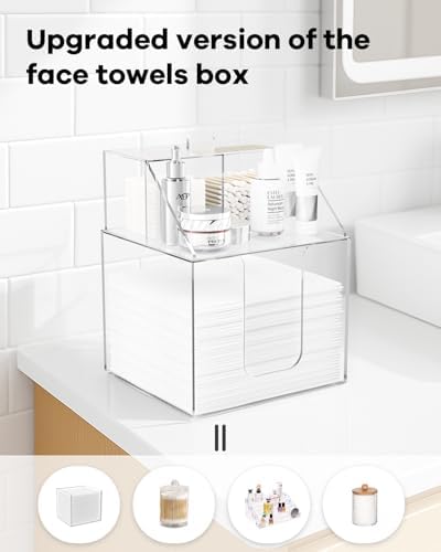 Acrylic Face Towels Holder Compatible with Clean Skin Club, Clear