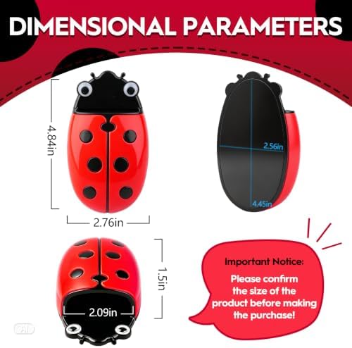 KITANIS Cute Ladybug Magnetic Pen Holder,2 Pack Magnetic Dry Erase Marker Holder,Magnet Storage Marker Pen Pencil Organizer for Refrigerator,Whiteboard,Locker Accessories