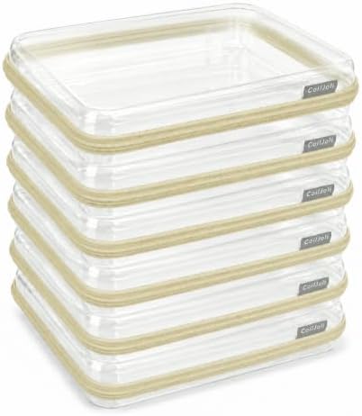 CoiiJoii 6PCS Large Clear Hard Shell Zippered Case, Diaper Bag Organizing Pouches, Waterproof Cosmetic Bag, Storage Orga