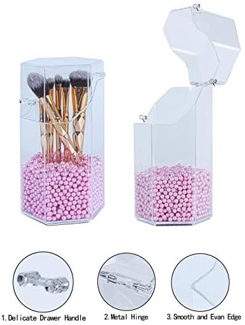 Elegant Dustproof Makeup Storage Organizer Box, Waterproof Large Cosmetics Organizer Storage with Drawers Skincare Cosme