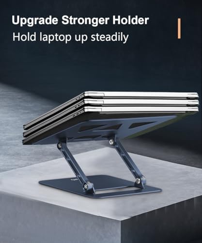 Aoviho Adjustable Laptop Stand for Desk,Portable Laptop Stand Holder and Riser,Foldable Aluminum Notebook Computer Stand