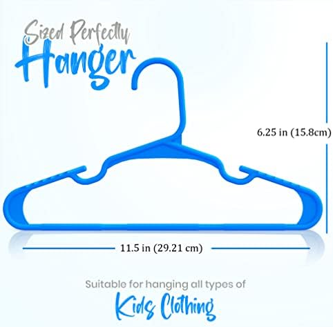 Utopia Home Kids Hangers 20 Pack – 11.5 Inch Baby Closet Hangers Blue