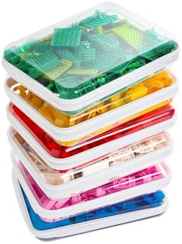 CoiiJoii 6PCS Large Clear Hard Shell Zippered Case, Diaper Bag Organizing Pouches, Waterproof Cosmetic Bag, Stackable St