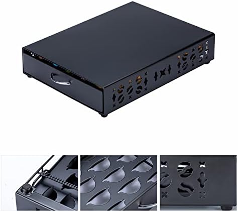 Nespresso Pods Holder Vertuo Drawer Organizer，50 pods，Metal Black