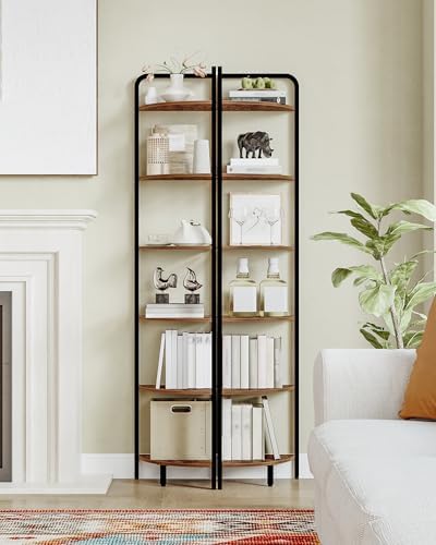 Hzuaneri Corner Shelf Stand Corner Bookshelf Standing Shelf Plant Shelf
