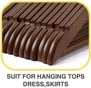 Lotus Wooden Hangers, Solid Wood Shirt Hangers,Dress Coat Jacket Clothes Hangers,with Extra Smooth Finish, 360 Degree Sw