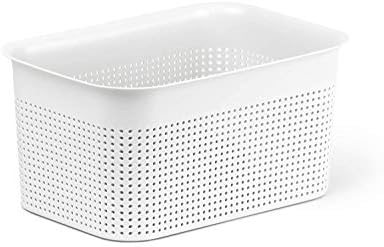 Rotho Brisen Storage box 4,5 l with perforated pattern, 4,5l (26,2 x 18,0 x 13,0 cm), White