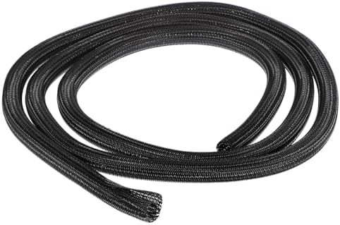 uxcell 7 Ft - 5/8 Inch Split Sleeving, Braided Cable Sleeving, PET Cable Management Wire Sleeve Cord Protector, Wire Wra