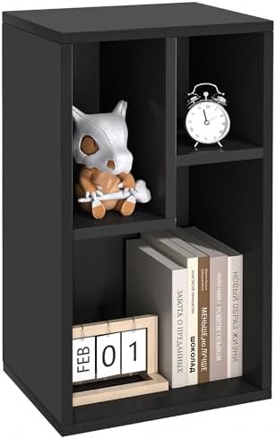 VECELO Cubby Storage Organizer Bookcase, Open Cube Display Shelf Cabinet, Freestanding Multicompartment Bookshelf for De