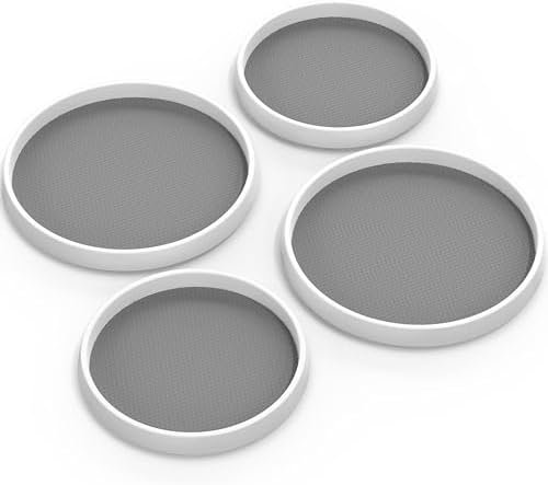 Simple Houseware Lazy Susan Spice Organizer Rotating Tray, 4-Pack