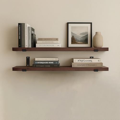 CONSDAN Floating Shelves for Wall Mounted Book Shelf Hanging Shelves Floating Bookshelf for Bedroom, Bathroom, Living Ro