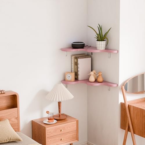 Cute Cloud Shelves, Wavy Floating Corner Shelf, Cute Corner Wall Shelves for Nursery Decor, Cloud Shelf for Bedroom,Livi