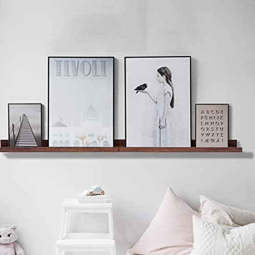 AZSKY Floating Picture Ledge 36 Inch Wall Mount Floating Shelves Long Wood Floating Book Shelves for Kids Room Wall Shel
