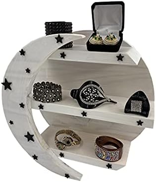 White Moon Shelf, Essential Oil Shelf, Moon Wall Decor, Crystal Display Shelf, Moon Shaped Shelf for Crystals, Moon Deco