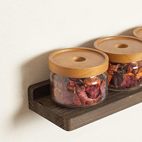 Freezing point Floating Shelf for Wall Set of 2 Natural Wood 23Inch Wall Shelves Decor Plant Display Collectibles Mounte